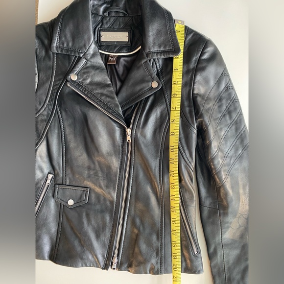 DANIER Motorcycle Jacket Black Leather Size 2XS ( US Size 2/4) UK 6/8 - Picture 9 of 10